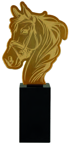 Statuetka metalowa MLV-HOR — Głowa konia — 25,5 cm
