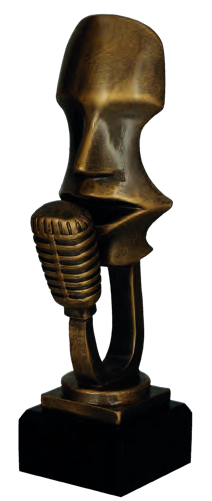 Statuetka RFST3048/BR — Twarz i mikrofon — 21 cm