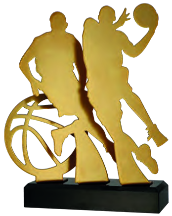 Statuetka metalowa TM002-BAS1 — Koszykarze — 29,5 cm