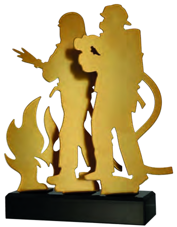 Statuetka metalowa TM003-FIR1 — Strażacy — 29,5 cm