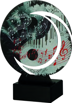 Statuetka metalowa WR-MUS — Instrumenty i nuty