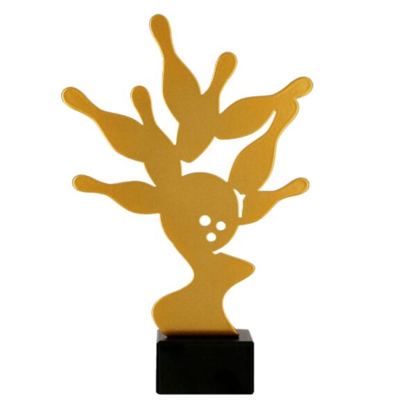 Statuetka metalowa ML-BOW — Kula i kręgle — 21 cm