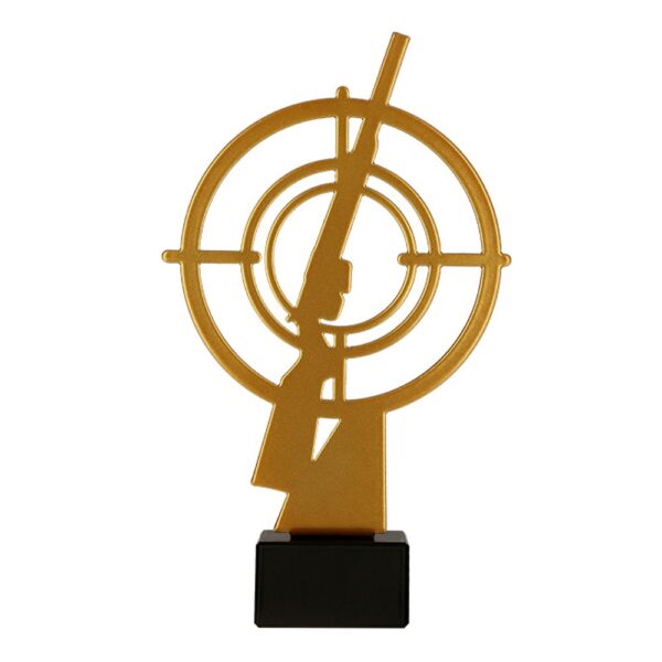 Statuetka metalowa ML-SHO2 — Karabin i tarcza — 21 cm