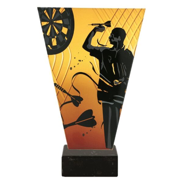 Statuetka szklana VL1/DAR/BK — Zawodnik i tarcza