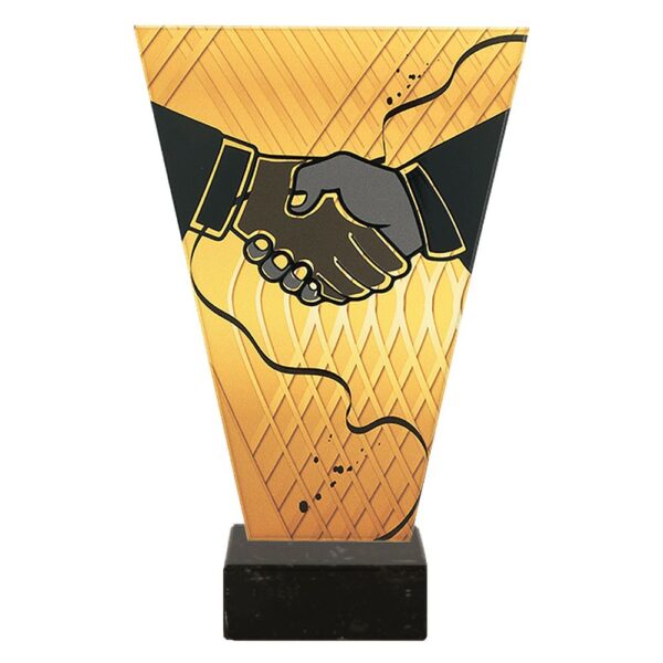 Statuetka szklana VL1/HUG/BK — Uścisk dłoni