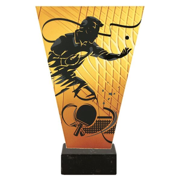 Statuetka szklana VL1/TAB/BK — Zawodnik tenisa stołowego