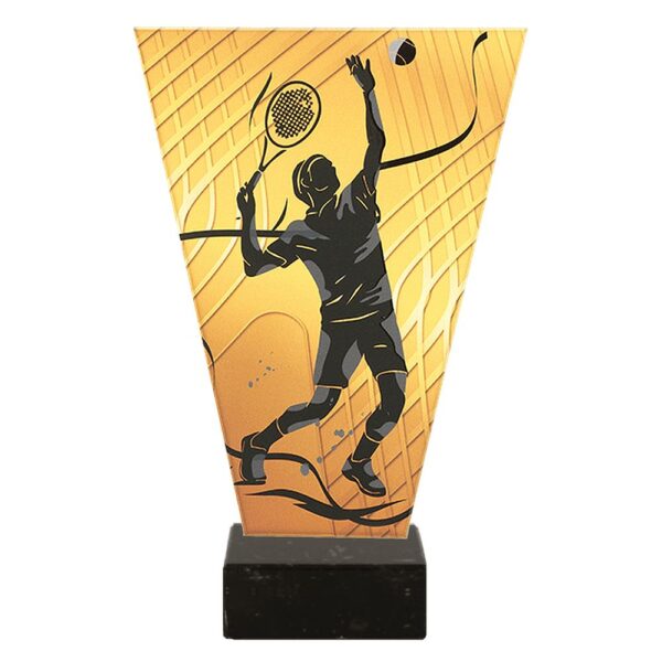 Statuetka szklana VL1/TEN2/BK — Tenisista