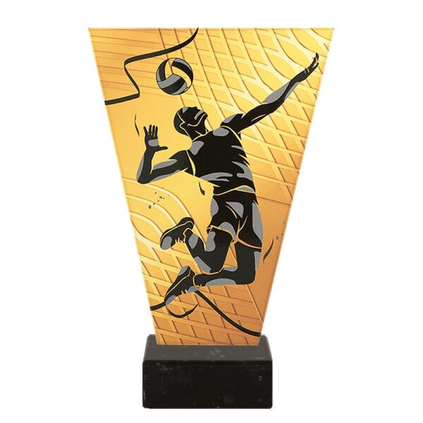 Statuetka szklana VL1/VOL/BK — Siatkarz